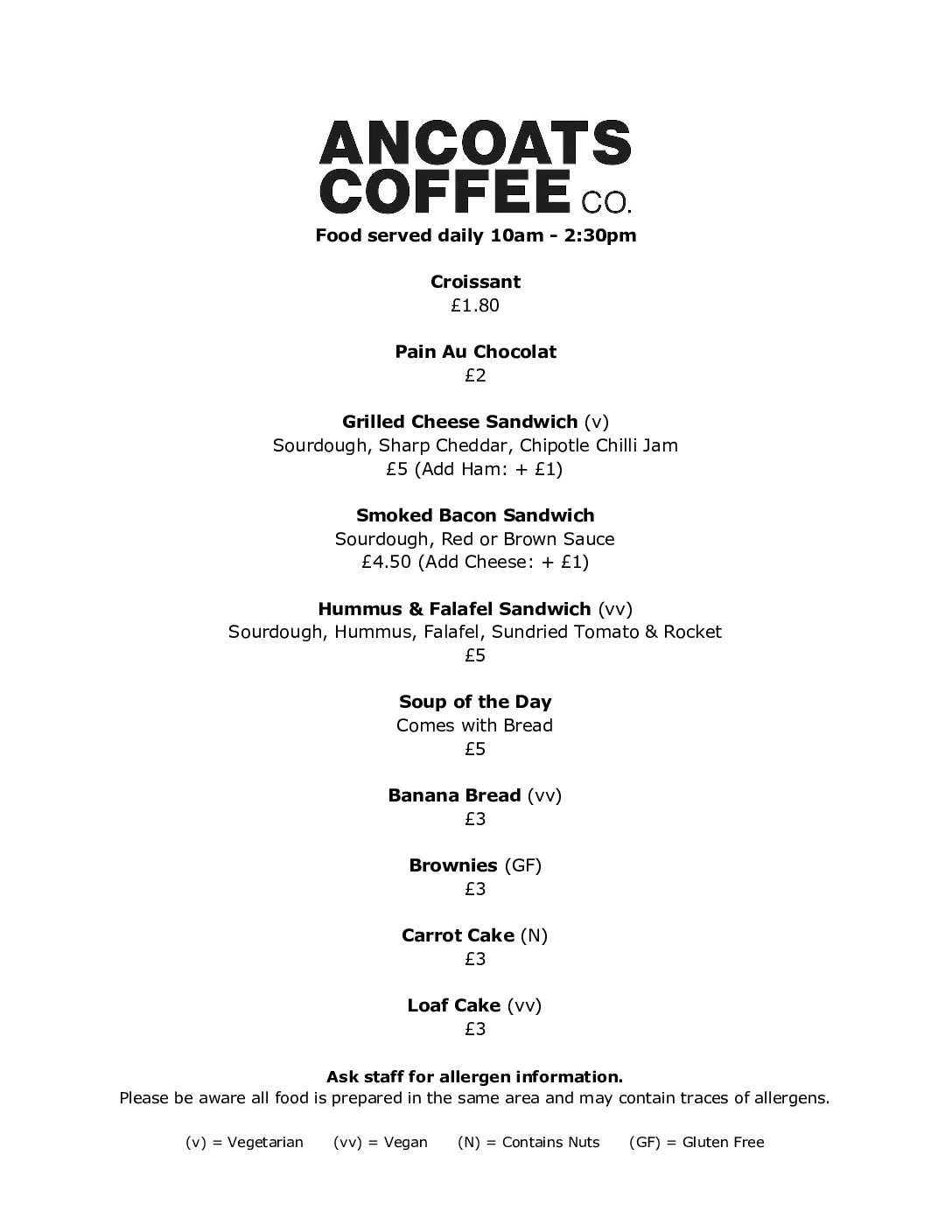 Temporary Cafe Menu (1)